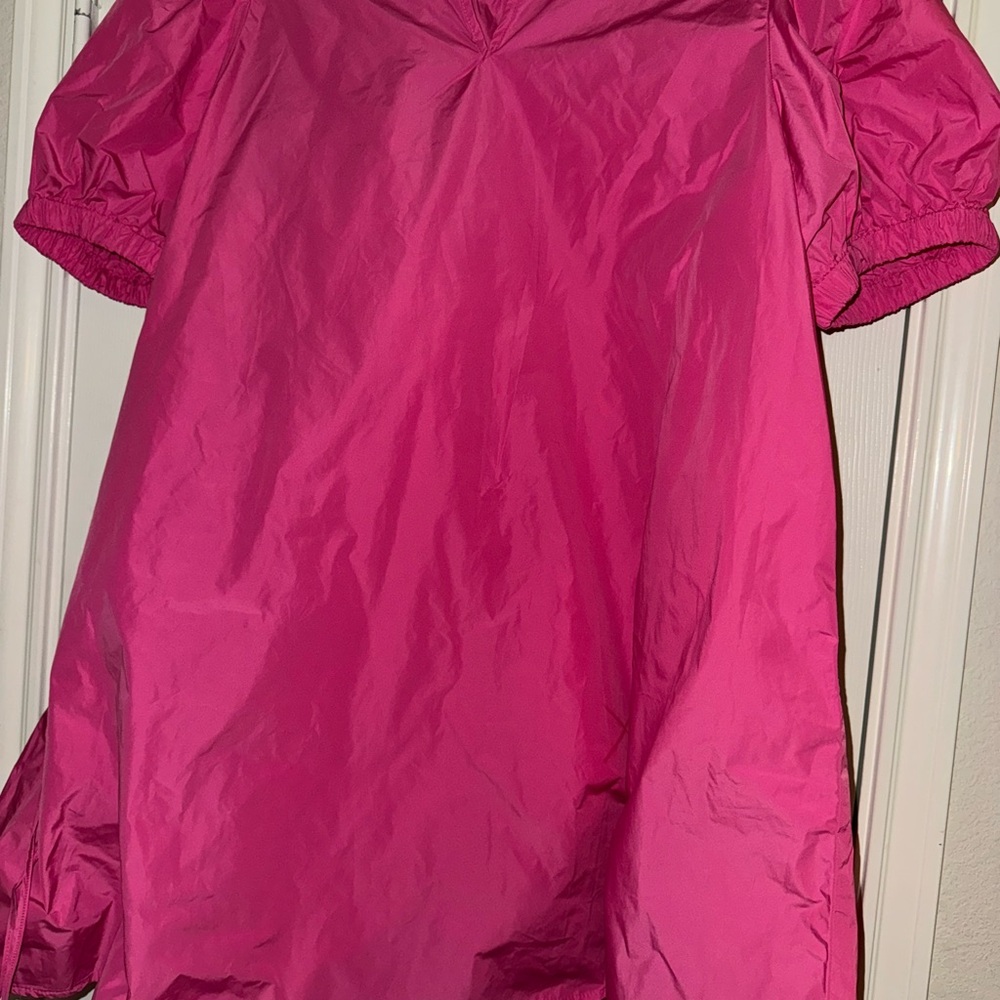 Future Collective Women's Fuchsia Puff-Sleeve Dress - Picture 5 of 5